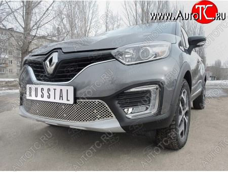 4 299 р. Сетка нижнего воздухозаборника (нержавеющая сталь) Russtal Renault Kaptur рестайлинг (2020-2025)  с доставкой в г. Кинешма