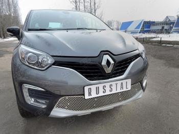 4 299 р. Сетка нижнего воздухозаборника (нержавеющая сталь) Russtal Renault Kaptur рестайлинг (2020-2025)  с доставкой в г. Кинешма. Увеличить фотографию 2