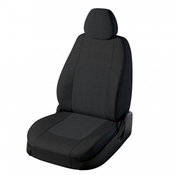 Чехлы для сидений Lord Autofashion Турин (жаккард) Renault Logan 1 рестайлинг (2010-2016) (Чёрный, вставка Вега)