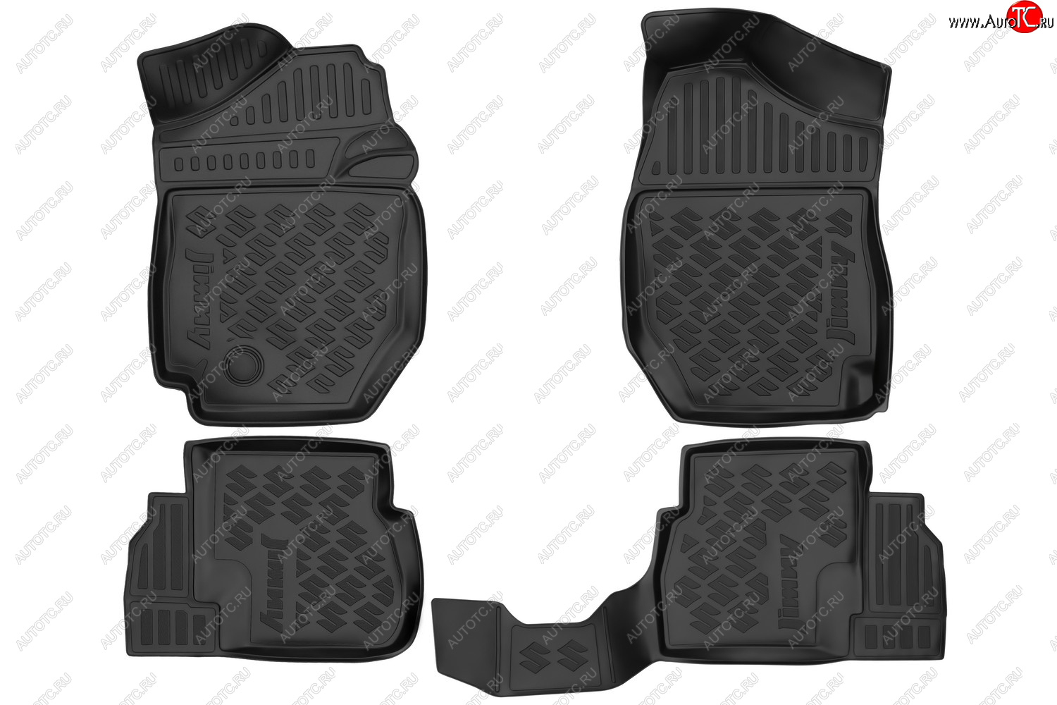 2 969 р. Коврики 3D в салон подходят для SUZUKI Jimny JB64 2018-, 4шт. (полиуретан)  Сузуки Джимни SUZUKI 990nf-78r61-000  с доставкой в г. Кинешма