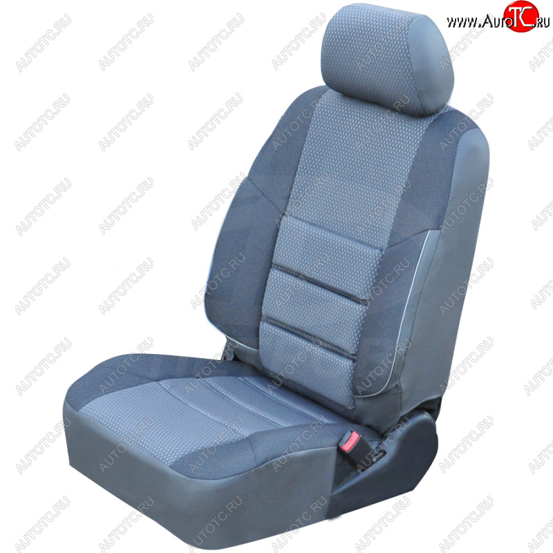 3 999 р. Чехлы сидений (экокожа-жаккард) Петров А10 Renault Kangoo KW0 дорестайлинг (2008-2013) (Серый)  с доставкой в г. Кинешма