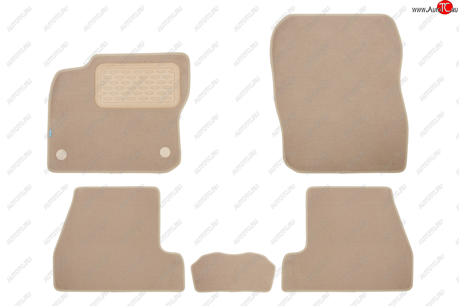 389 р. Коврики в салон Klever Premium FORD Focus 3 2011-2015, 2014-2019, хб., 5 шт. (текстиль, бежевые)  Ф Klever klever04163222112kh  с доставкой в г. Кинешма