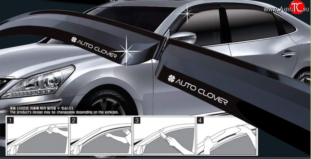 1 249 р. Дефлектора окон Avtoclover SSANGYONG Kyron дорестайлинг (2005-2007)  с доставкой в г. Кинешма