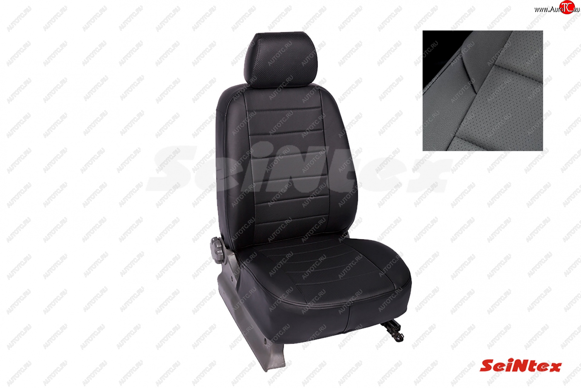 5 999 р. Чехлы для сидений Seintex (экокожа) SSANGYONG Rexton Y250 (2006-2012) (Черный)  с доставкой в г. Кинешма