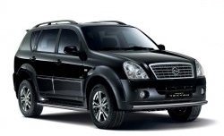 Защита порогов из трубы Ø51 Petroil Tuning. SSANGYONG Rexton Y250 (2006-2012) (Нержавеющая полированная сталь)