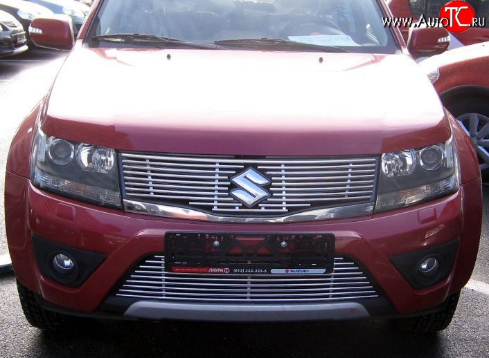 5 199 р. Декоративная вставка решетки радиатора Berkut Suzuki Grand Vitara JT 5 дверей 2-ой рестайлинг (2012-2016)  с доставкой в г. Кинешма