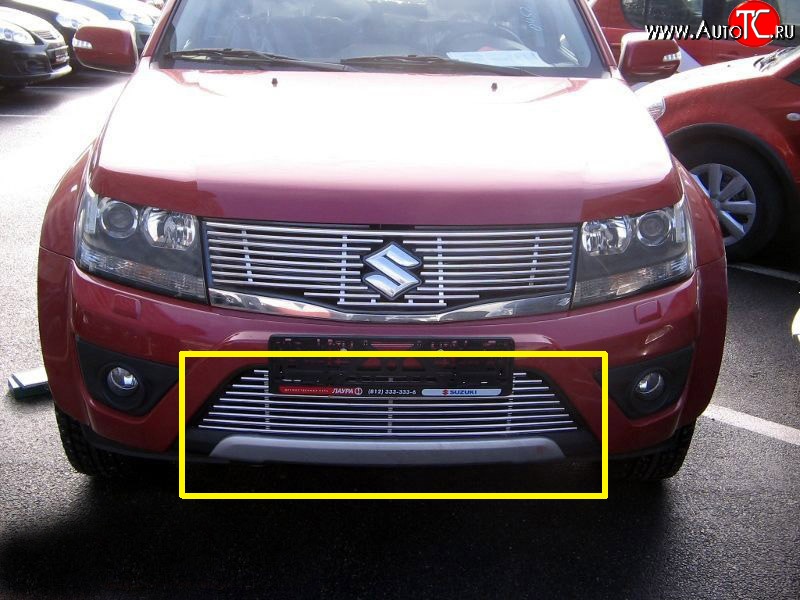 4 999 р. Декоративная вставка воздухозаборника бампера Berkut Suzuki Grand Vitara JT 5 дверей 2-ой рестайлинг (2012-2016)  с доставкой в г. Кинешма