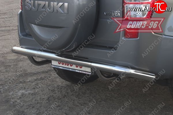 7 694 р. Защита заднего бампера Souz-96 (d60) Suzuki Grand Vitara JT 5 дверей дорестайлинг (2005-2008)  с доставкой в г. Кинешма