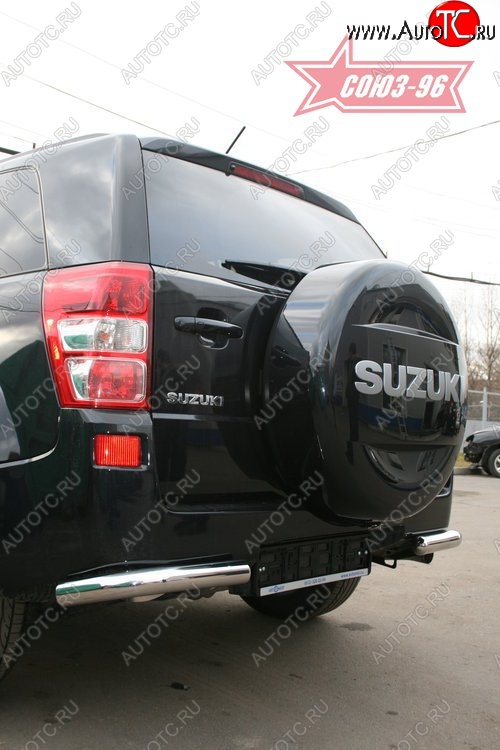 7 649 р. Защита заднего бампера из двух боковых уголков (d60) SOUZ-96 Suzuki Grand Vitara JT 5 дверей дорестайлинг (2005-2008)  с доставкой в г. Кинешма