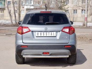 15 249 р. Одинарная защита заднего бампера из трубы диаметром 63 мм SLITKOFF  Suzuki Vitara  LY (2015-2019) дорестайлинг  с доставкой в г. Кинешма. Увеличить фотографию 3