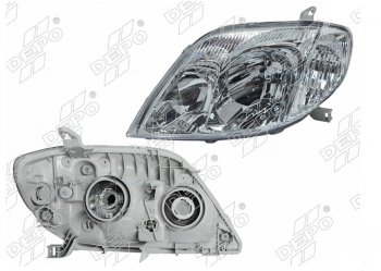 Левая фара (EURO, галоген, под корректор, Евросвет) DEPO Toyota Corolla E120 универсал рестайлинг (2004-2007)