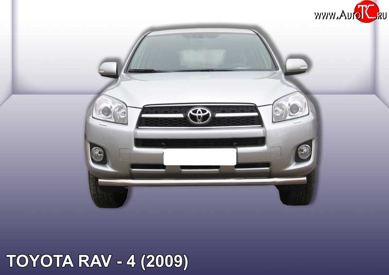 10 599 р. Одинарная защита переднего бампера из трубы диаметром 57 мм Slitkoff Toyota RAV4 XA30 5 дв. 1-ый рестайлинг (2008-2010) (Цвет: нержавеющая полированная сталь)  с доставкой в г. Кинешма