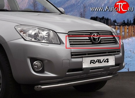 1 043 р. Декоративные вставки решетки радиатора Novline (нижние, тройные) Toyota RAV4 XA30 5 дв. удлиненный 2-ой рестайлинг (2010-2013)  с доставкой в г. Кинешма