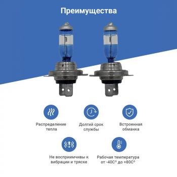 639 р. Лампа галогенная (Н7/12v/55w, +200% Plasma effect, 2 шт.) MITSUMORO Renault Megane универсал  дорестайлинг (2016-2025)  с доставкой в г. Кинешма. Увеличить фотографию 3