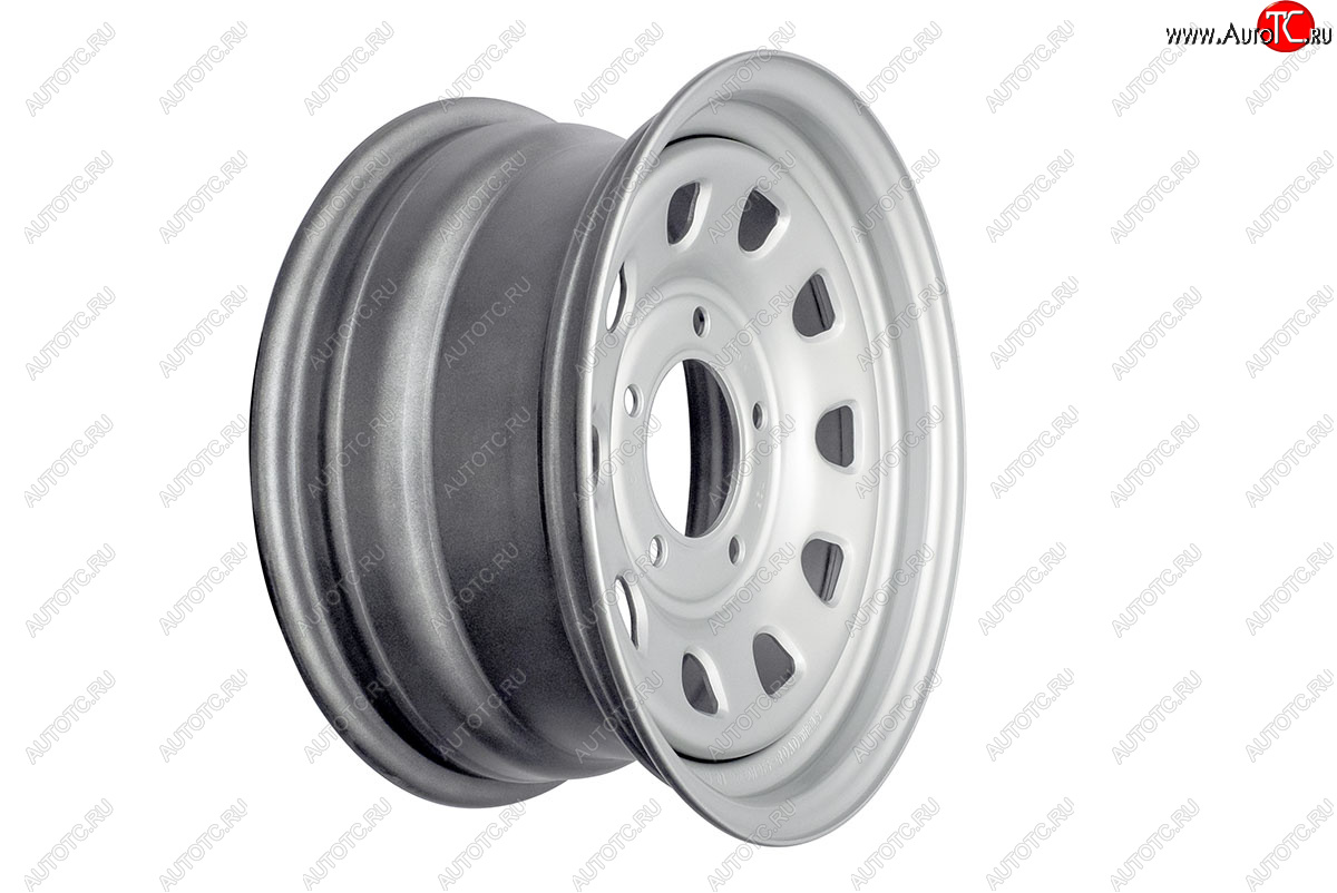 5 699 р. Штампованый диск OFF-ROAD Wheels (усиленный, треугольник мелкий) 7.0x15 Уаз Буханка 452 3741 цельнометаллический фургон (1965-2025) 5x139.7xDIA108.0xET25.0 (Цвет: серебристый)