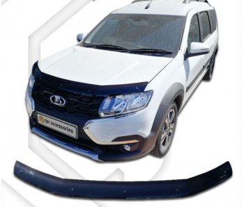 Дефлектор капота CA-Plastic Лада Ларгус рестайлинг R90 (2021-2025)