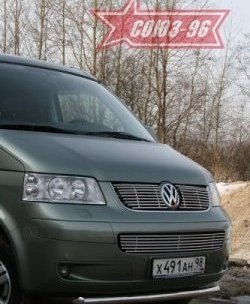 11 249 р. Защита переднего бампера одинарная Souz-96 (d60). Volkswagen Transporter T5 дорестайлинг (2003-2009)  с доставкой в г. Кинешма. Увеличить фотографию 2