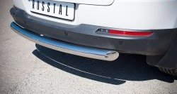 16 999 р. Одинарная защита заднего бампера из трубы диаметром 76 мм (Sport & Style) SLITKOFF  Volkswagen Tiguan  NF (2011-2017) рестайлинг  с доставкой в г. Кинешма. Увеличить фотографию 3