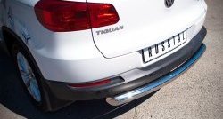 16 999 р. Одинарная защита заднего бампера из трубы диаметром 76 мм (Sport & Style) SLITKOFF  Volkswagen Tiguan  NF (2011-2017) рестайлинг  с доставкой в г. Кинешма. Увеличить фотографию 4